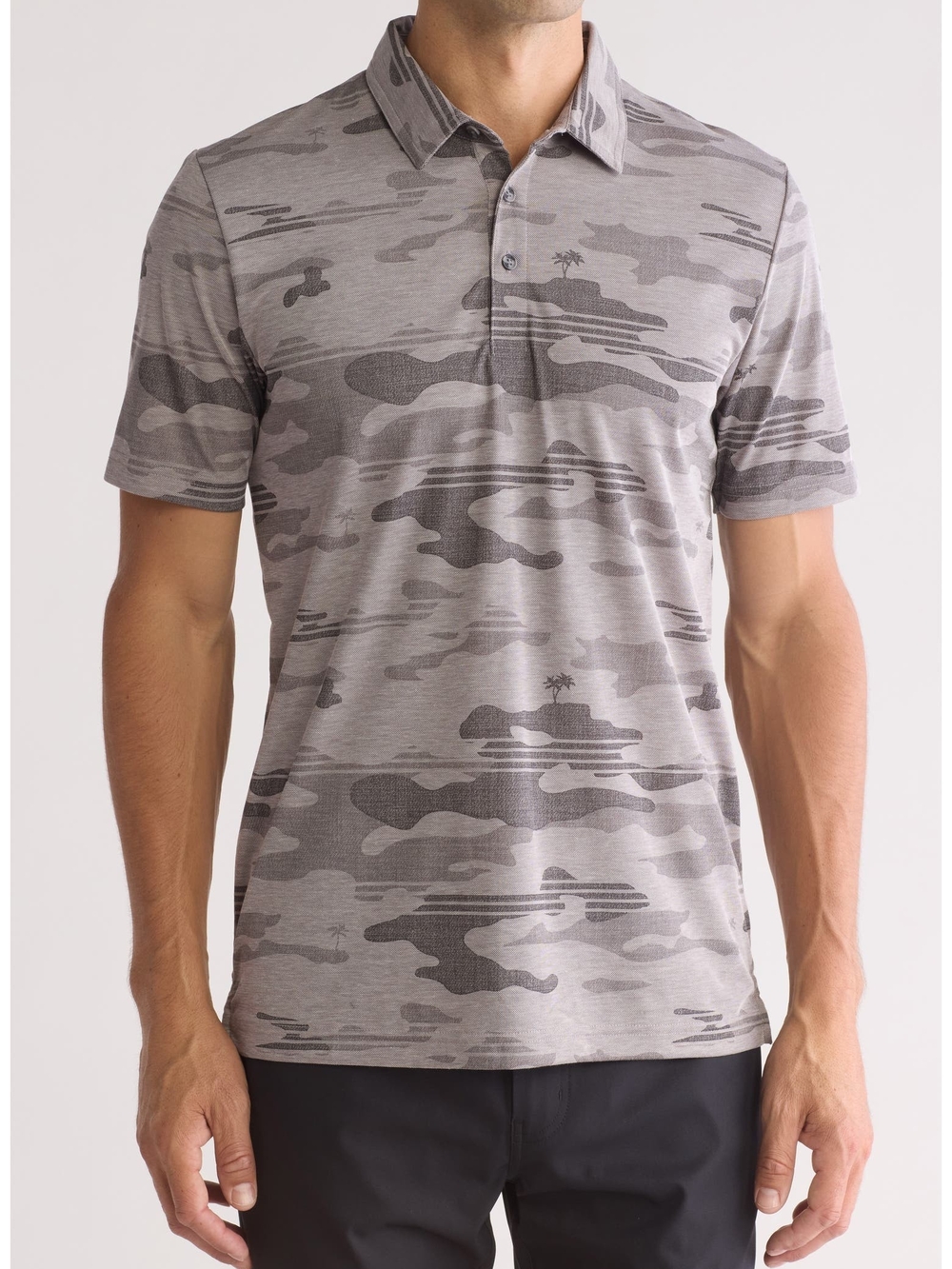 Travis Mathew Gray Camo Polo